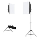 vidaXL fotóstúdió-felszerelés softbox lámpákkal és háttérrel
