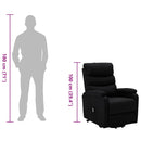 vidaXL fekete szövet felállást segítő fotel