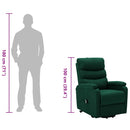 vidaXL sötétzöld szövet felállást segítő fotel