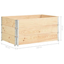vidaXL 3 db tömör fenyőfa magaságyás 80 x 120 cm