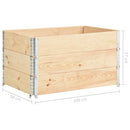 vidaXL 3 db tömör fenyőfa magaságyás 50 x 100 cm