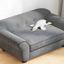vidaXL szürke plüss kutyakanapé 72 x 45 x 30 cm