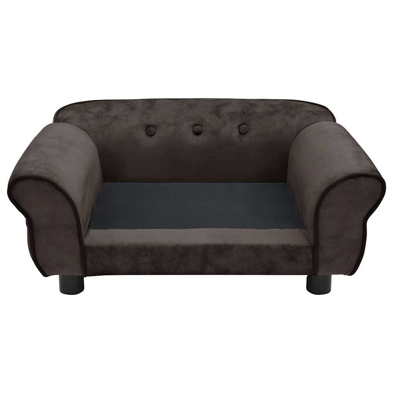 vidaXL barna plüss kutyakanapé 72 x 45 x 30 cm