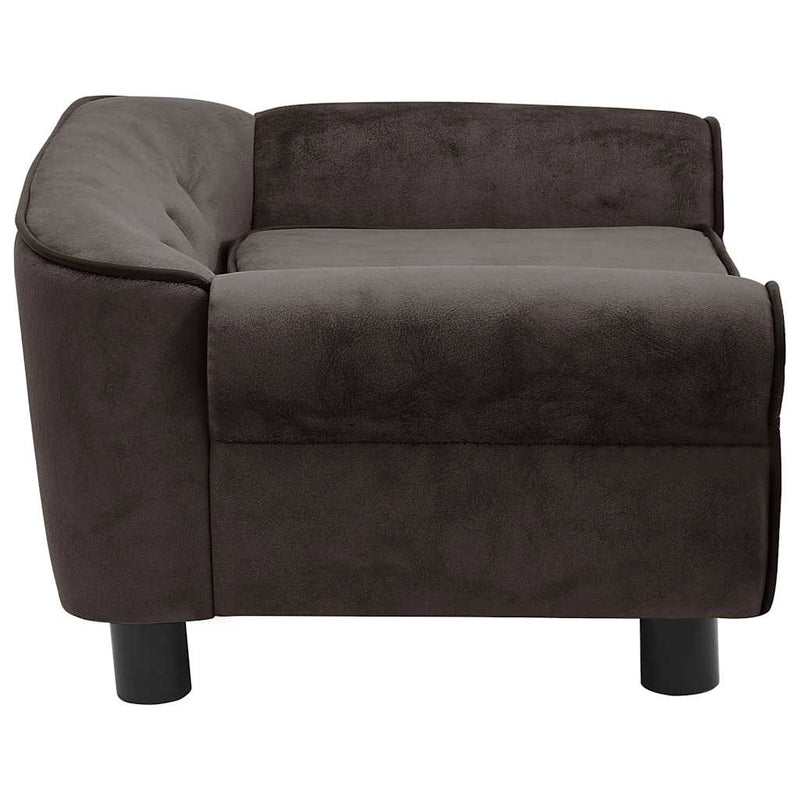 vidaXL barna plüss kutyakanapé 72 x 45 x 30 cm