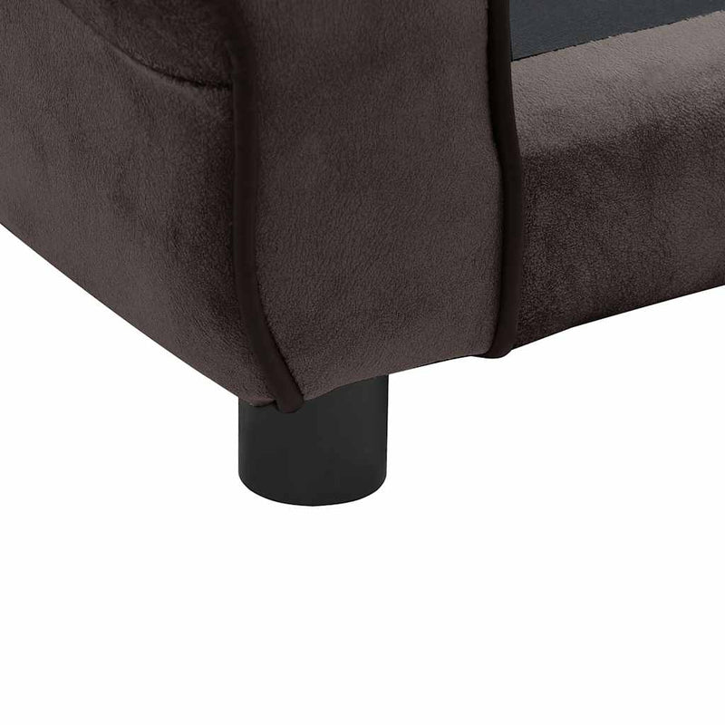 vidaXL barna plüss kutyakanapé 72 x 45 x 30 cm
