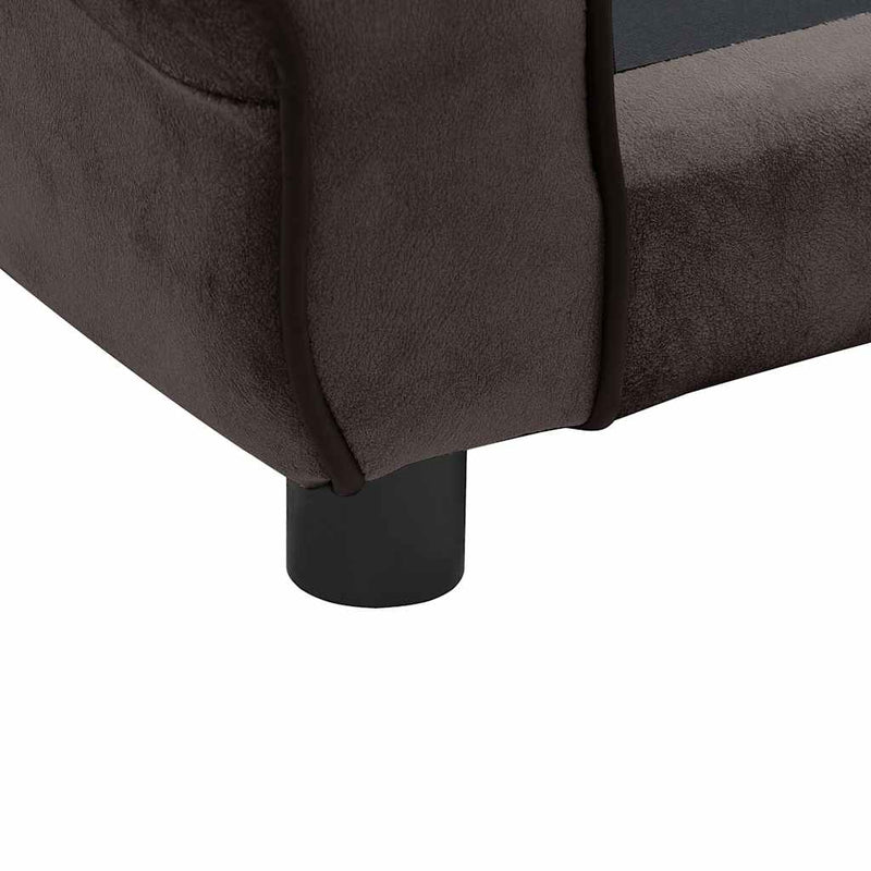 vidaXL barna plüss kutyakanapé 72 x 45 x 30 cm