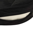 vidaXL fekete plüss és műbőr kutyakanapé 48 x 48 x 32 cm