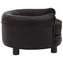 vidaXL barna plüss és műbőr kutyakanapé 48 x 48 x 32 cm