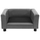 vidaXL szürke plüss és műbőr kutyakanapé 69 x 43 x 30 cm