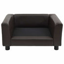 vidaXL barna plüss és műbőr kutyakanapé 60 x 43 x 30 cm