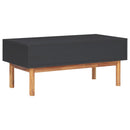 vidaXL tömör akácfa és MDF dohányzóasztal 90 x 50 x 40 cm