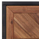 vidaXL tömör akácfa és MDF dohányzóasztal 90 x 50 x 40 cm