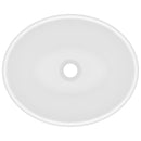 vidaXL ovális matt fehér kerámia luxus mosdókagyló 40 x 33 cm