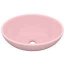 vidaXL ovális matt rózsaszín kerámia luxus mosdókagyló 40 x 33 cm