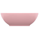 vidaXL ovális matt rózsaszín kerámia luxus mosdókagyló 40 x 33 cm