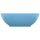vidaXL ovális matt világoskék kerámia luxus mosdókagyló 40 x 33 cm