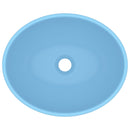 vidaXL ovális matt világoskék kerámia luxus mosdókagyló 40 x 33 cm