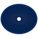 vidaXL ovális matt sötétkék kerámia luxus mosdókagyló 40 x 33 cm