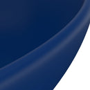 vidaXL ovális matt sötétkék kerámia luxus mosdókagyló 40 x 33 cm