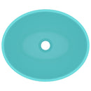 vidaXL ovális matt világoszöld kerámia luxus mosdókagyló 40 x 33 cm