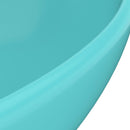 vidaXL ovális matt világoszöld kerámia luxus mosdókagyló 40 x 33 cm