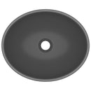 vidaXL ovális matt sötétszürke kerámia luxus mosdókagyló 40 x 33 cm