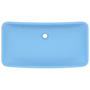 vidaXL négyszögletes matt világoskék kerámia luxus mosdókagyló 71 x 38 cm