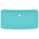 vidaXL négyszögletes matt világoszöld kerámia luxus mosdókagyló 71 x 38 cm