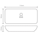 vidaXL négyszögletes matt sötétszürke kerámia luxus mosdókagyló 71 x 38 cm