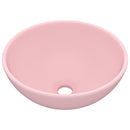 vidaXL kerek matt rózsaszín kerámia luxus mosdókagyló 32,5 x 14 cm