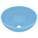 vidaXL kerek matt világoskék kerámia luxus mosdókagyló 32,5 x 14 cm