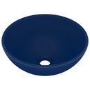 vidaXL kerek matt sötétkék kerámia luxus mosdókagyló 32,5 x 14 cm