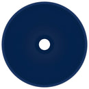 vidaXL kerek matt sötétkék kerámia luxus mosdókagyló 32,5 x 14 cm