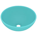 vidaXL kerek matt világoszöld kerámia luxus mosdókagyló 32,5 x 14 cm