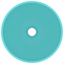 vidaXL kerek matt világoszöld kerámia luxus mosdókagyló 32,5 x 14 cm