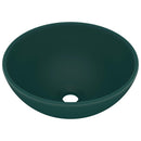 vidaXL kerek matt sötétzöld kerámia luxus mosdókagyló 32,5 x 14 cm