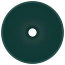 vidaXL kerek matt sötétzöld kerámia luxus mosdókagyló 32,5 x 14 cm