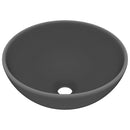 vidaXL kerek matt sötétszürke kerámia luxus mosdókagyló 32,5 x 14 cm