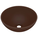 vidaXL kerek matt sötétbarna kerámia luxus mosdókagyló 32,5 x 14 cm