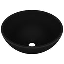 vidaXL kerek matt fekete kerámia luxus mosdókagyló 32,5 x 14 cm