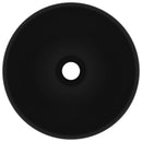 vidaXL kerek matt fekete kerámia luxus mosdókagyló 32,5 x 14 cm