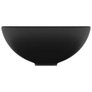 vidaXL kerek matt fekete kerámia luxus mosdókagyló 32,5 x 14 cm
