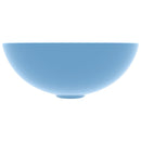 vidaXL kerek matt világoskék kerámia mosdókagyló