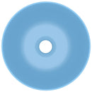 vidaXL kerek matt világoskék kerámia mosdókagyló