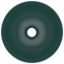 vidaXL kerek matt sötétzöld kerámia mosdókagyló