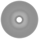 vidaXL kerek matt világosszürke kerámia mosdókagyló