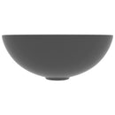vidaXL kerek matt sötétszürke kerámia mosdókagyló