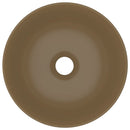 vidaXL kerek matt krémszínű kerámia mosdókagyló