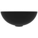vidaXL kerek matt fekete kerámia mosdókagyló