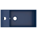 vidaXL sötétkék kerámia mosdókagyló túlfolyóval